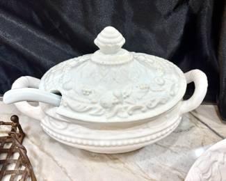 White serving pieces