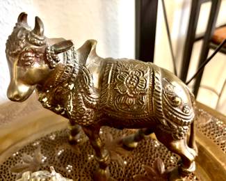 Brass Kamdhenu cow 