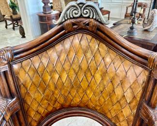 Woven leather back