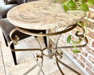 Iron base side table