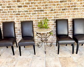 Black vinyl chairs- 8 available