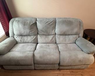 Light Blue Recliner Sofa