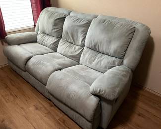 Light Blue Recliner Sofa