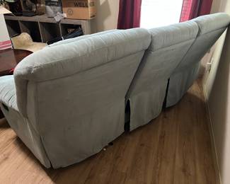 Light Blue Recliner Sofa