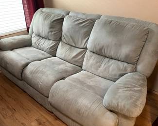 Light Blue Recliner Sofa