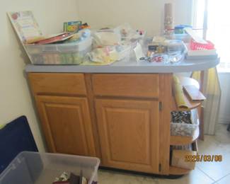 Work Table and Crafting Supplies