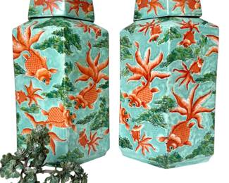 Chinese exports Tea Canisters MINT