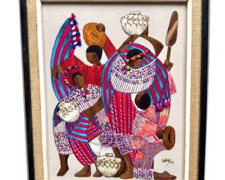 Signed Textile Art