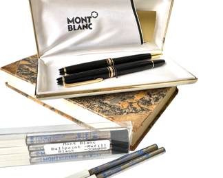 Mont Blanc Ball point pen & Mechanical Pencil Set with Pen refills