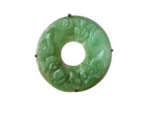 Jade & Sterling Brooch / Pin