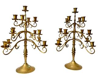 Vtg Brass Candelabras