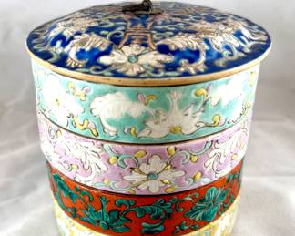 Chinese Cloisonné Stacking Box