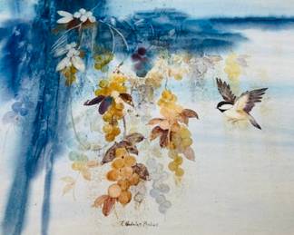 Floral w/Bird Watercolor