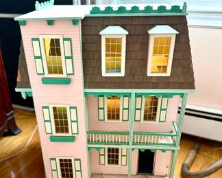 Vintage Pink & Green Dollhouse