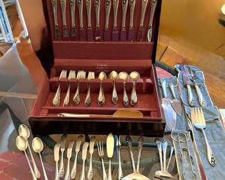 99 Pcs. Gorham Sterling “Lily of the Valley” Service for 12 (plus serving pcs)
