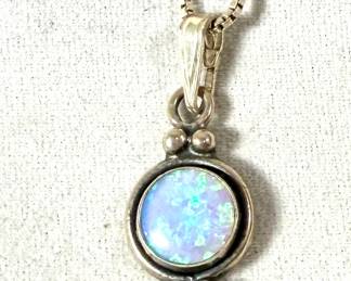 Sterling & Opal Pendant