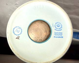Royal Copenhagen Mug Sterling Medallion