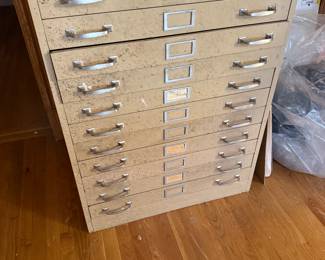 Metal Map/Artwork Cabinet