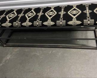 Cushioned Metal Bench