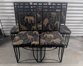 Kinfine African Safari Dining Chairs 5 Piece Set