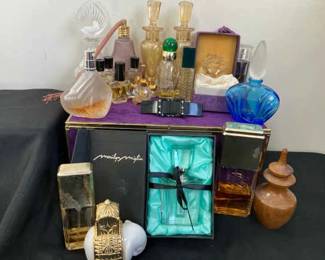 Trinket Box Perfumes Marilyn Miglin Perfume Bottle Elephant Paper Weight Most Vintage