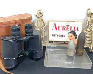 Stellar Binoculars Aurelia Biltmores Cigar Case Bullets Penco Vintage Brass Umbrella Holder