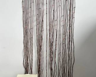 Three Dark Bamboo Beaded Curtains