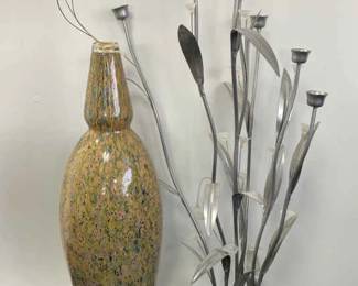 Glass Vase Calla Lily Metal Candle Holder Small Stone Vase