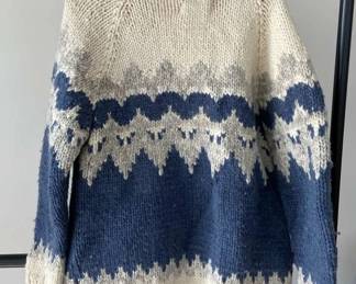 Vintage Longhouse Canada Hand Knit Virgin Wool Sweater