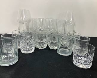 24 Piece Glassware With One Waterford