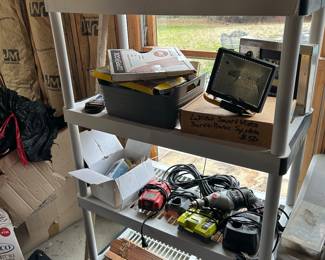 Miscellaneous items and battery chargers . Location pool house