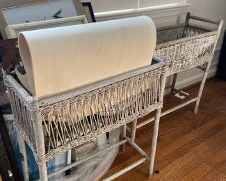 Wicker plant stands