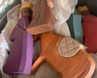 Wood block nativity