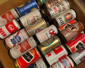 Vintage beer cans