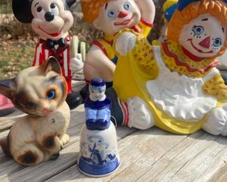 Vintage Disney and Raggedy Ann ceramics 
