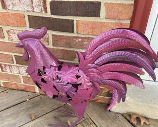 Rooster yard art