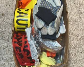 caution, Danger Tapes Ear Plugs Gloves