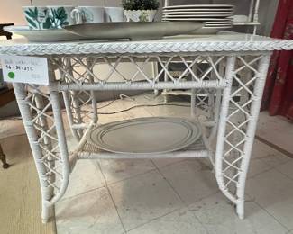 Good, old, solid wicker table- now $175