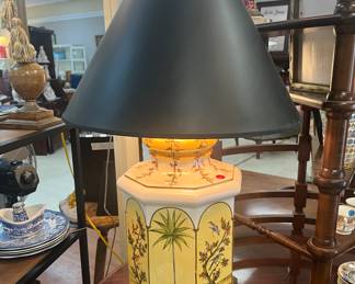 Hand Painted Chinoiserie Lamp- now $75