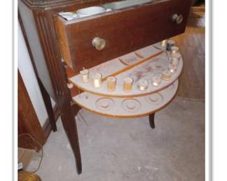 Vintage Sewing Thread Cabinet Nightstand