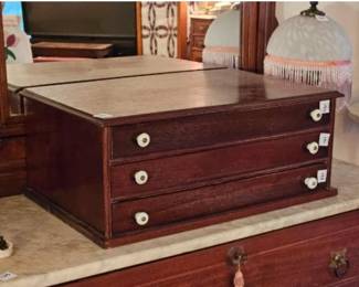 ANTIQUE SPOOL CHEST