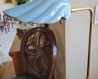 Italian Brass & Porcelain 1970's floor lamp