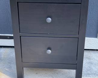 21 BlackBrownIkeaHemnes2DrawerChest
