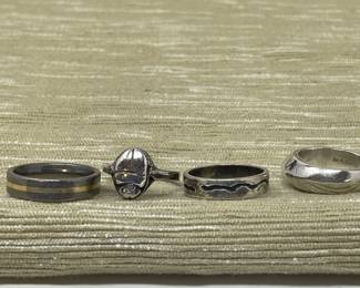 244 4RingsSterlingTitanium18KGoldAlloy