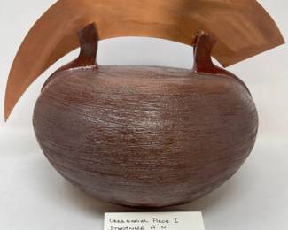 17 HandBuiltStonewareCeremonialPieceIChristineVoigt