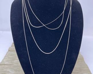 245 4925SilverChainsVaryingLengths