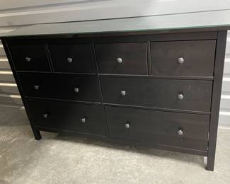 134 IkeaHemnesBlack8DrawerDresser
