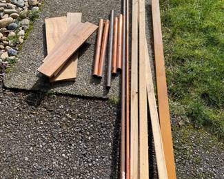 65 CopperPipeandWoodLengthsPieces
