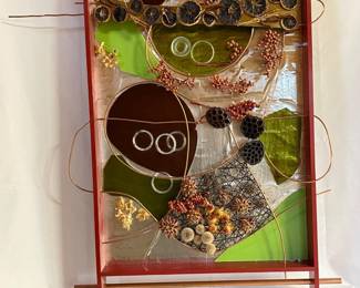 99 MixedMediaWallArtCopperWoodGlassOrganics