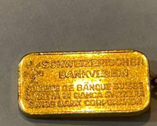 6 5GramSchweizerischerBankverein9999FineGoldBarPendant